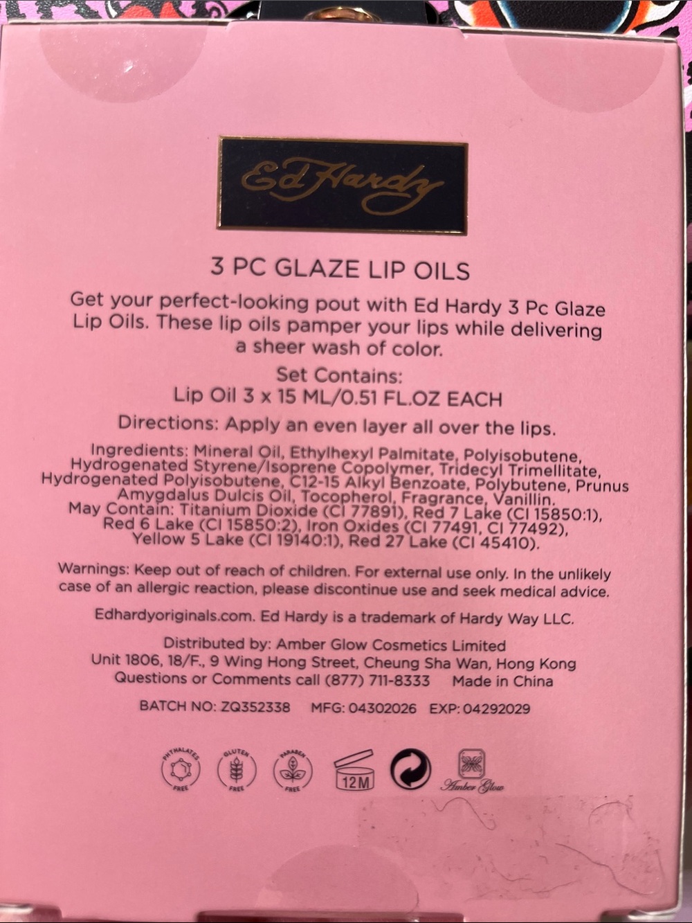 Ed Hardy wallet and Lip Gloss Trio bundle - Picture 4 of 8